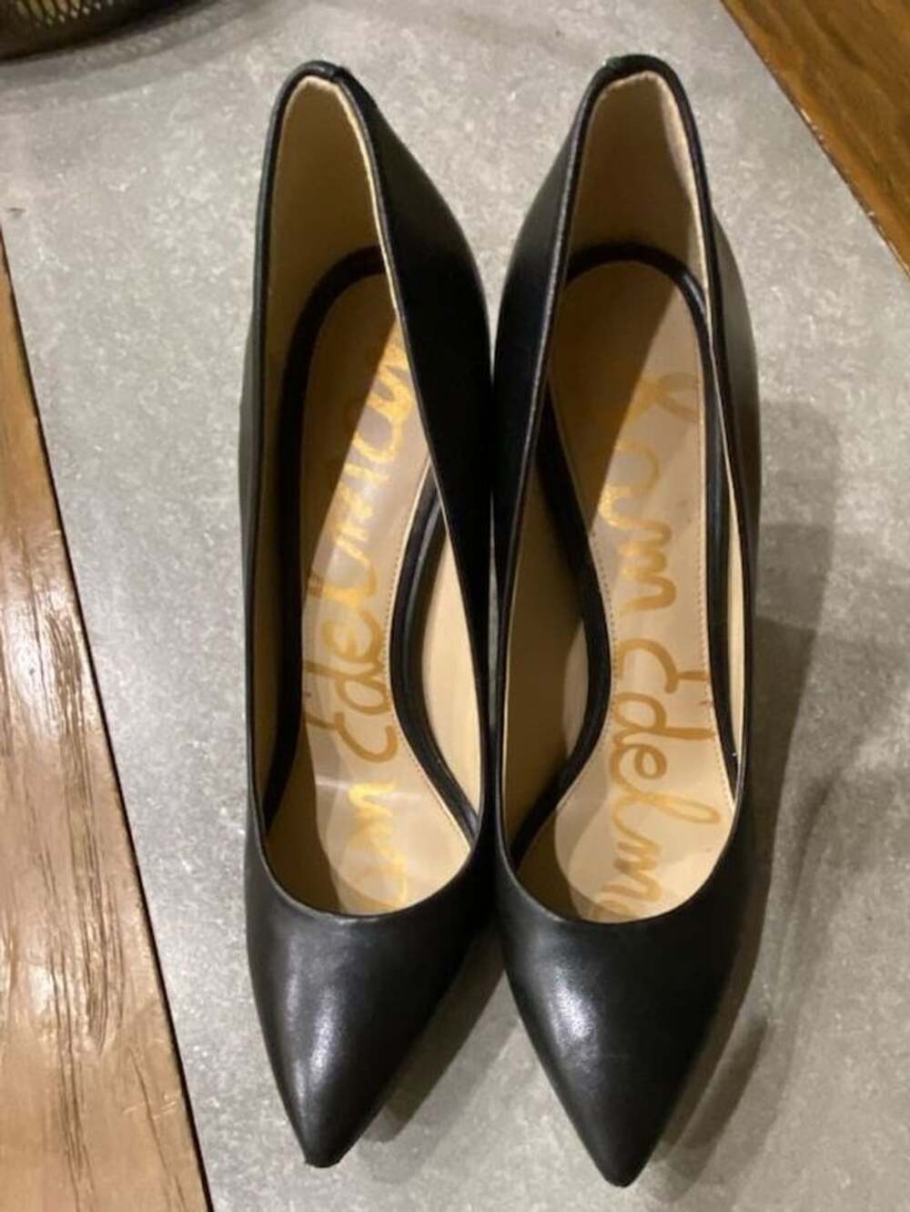Sam Edelman Hazel Black Leather Pumps